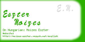 eszter moizes business card